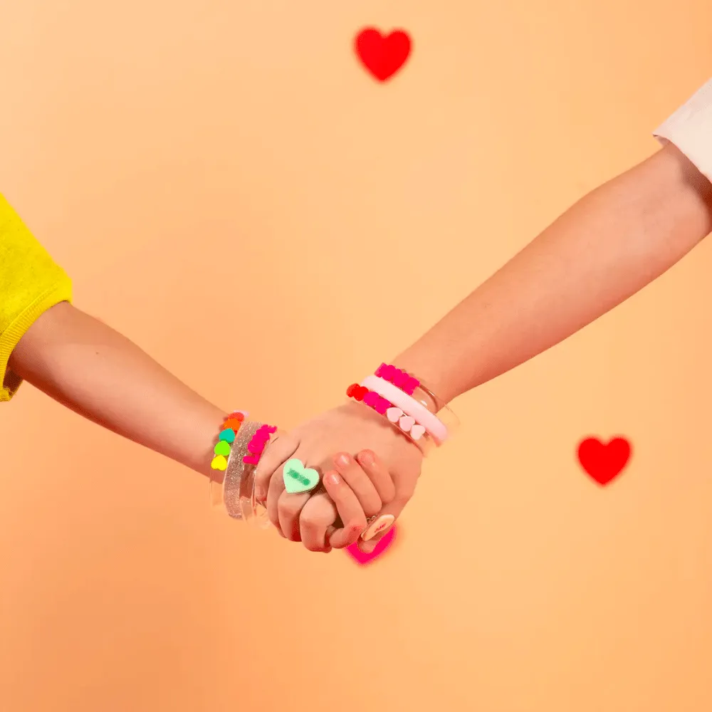 Bangle Set - Neon Heart Mix