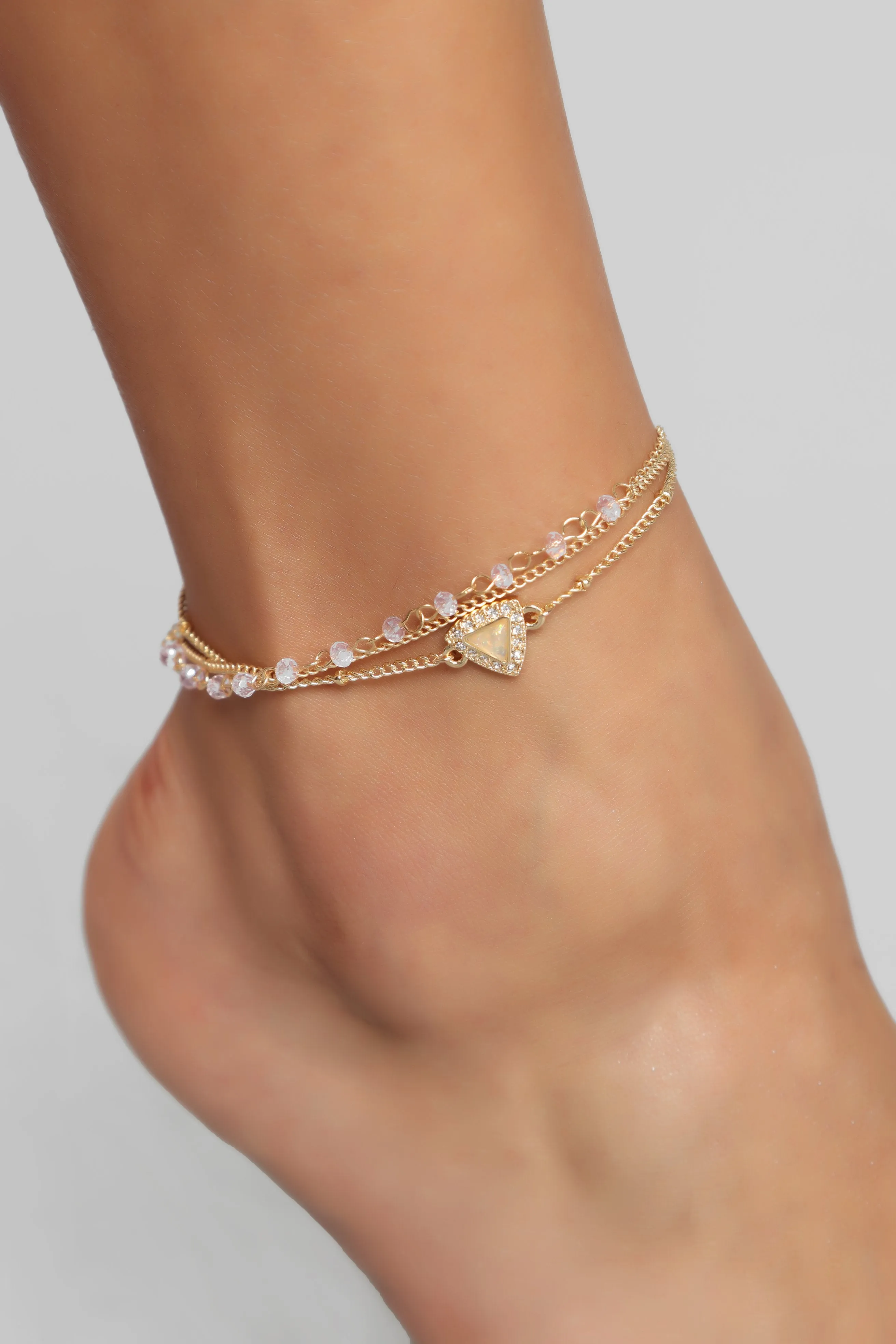 Bead It Layered Anklet - Gold