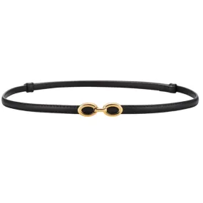Black Women Genuine Leather Belt 黑色女士真皮皮带 KCBELT1088