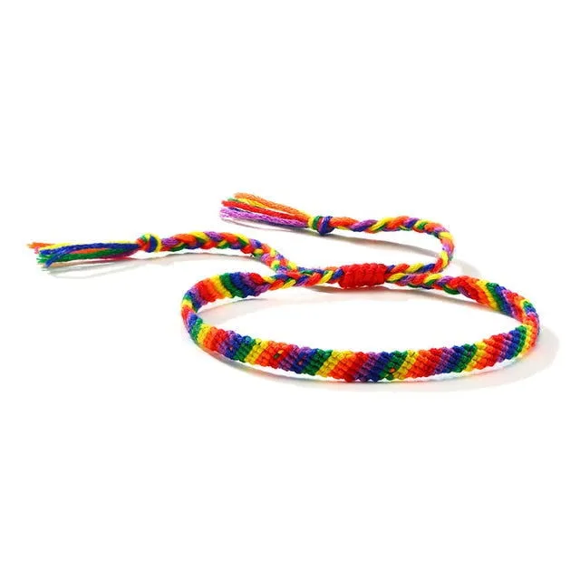 Bracelets LGBT Pride Unisex braided rainbow bracelet - 11 variants