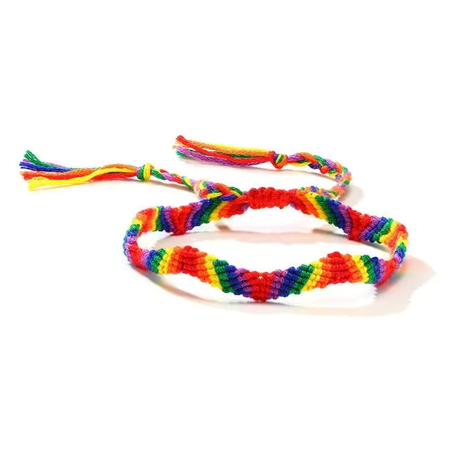 Bracelets LGBT Pride Unisex braided rainbow bracelet - 11 variants