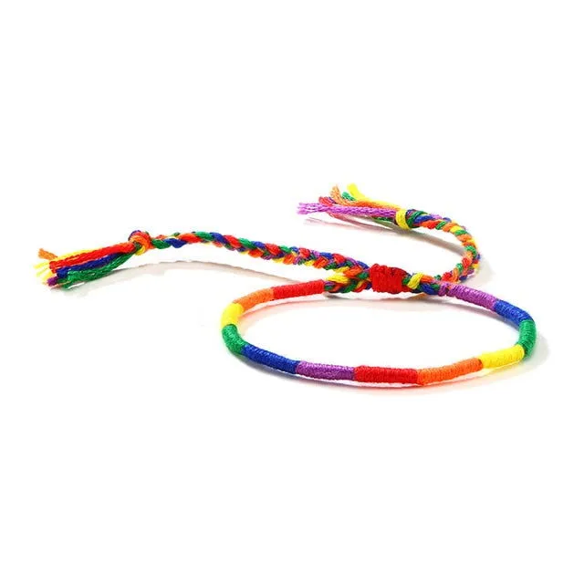 Bracelets LGBT Pride Unisex braided rainbow bracelet - 11 variants