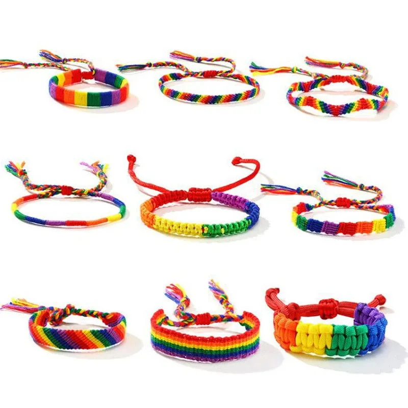 Bracelets LGBT Pride Unisex braided rainbow bracelet - 11 variants