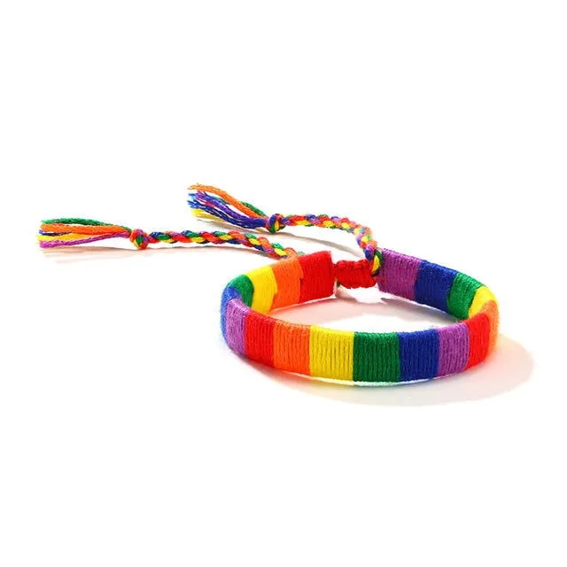 Bracelets LGBT Pride Unisex braided rainbow bracelet - 11 variants