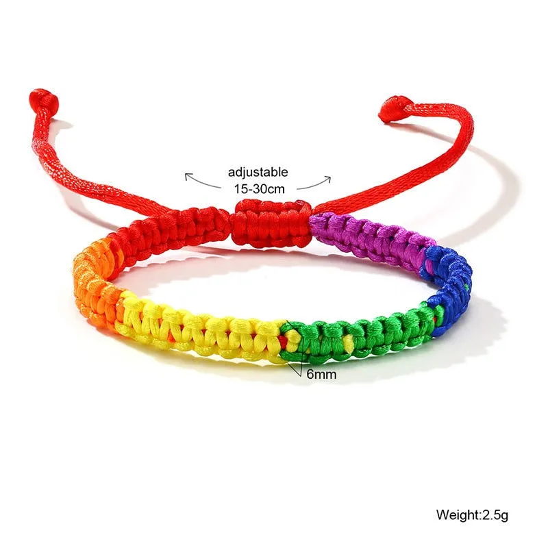 Bracelets LGBT Pride Unisex braided rainbow bracelet - 11 variants