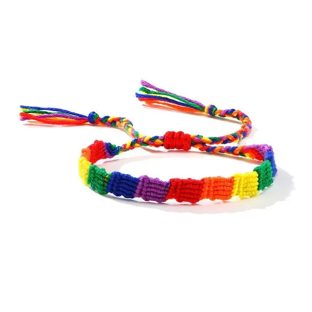 Bracelets LGBT Pride Unisex braided rainbow bracelet - 11 variants