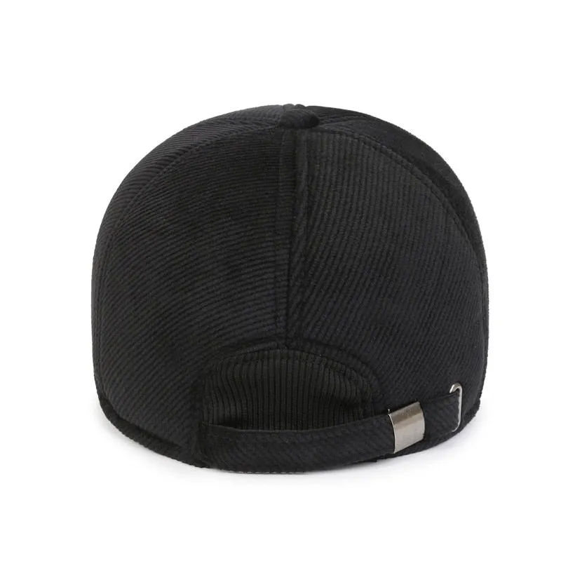 Brand Winter Men Baseball Cap Thicken Warm Snapback Hat Outdoor Sports Ear Protection Cotton Cap Male Gorras Hombre