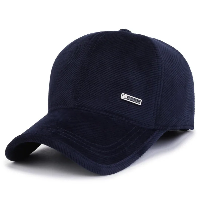 Brand Winter Men Baseball Cap Thicken Warm Snapback Hat Outdoor Sports Ear Protection Cotton Cap Male Gorras Hombre