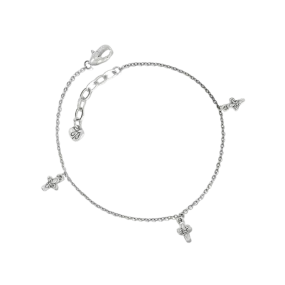 Brighton Women's Cross Silver Anklet