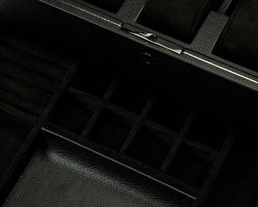 British Racing 10 Piece Watch Box with Storage (Black)