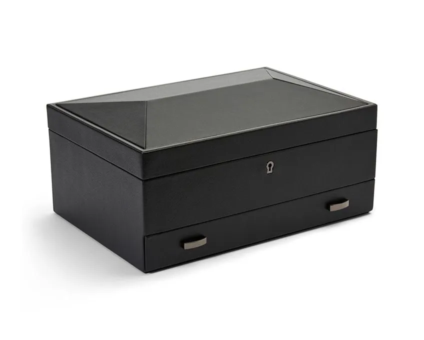 British Racing 10 Piece Watch Box with Storage (Black)
