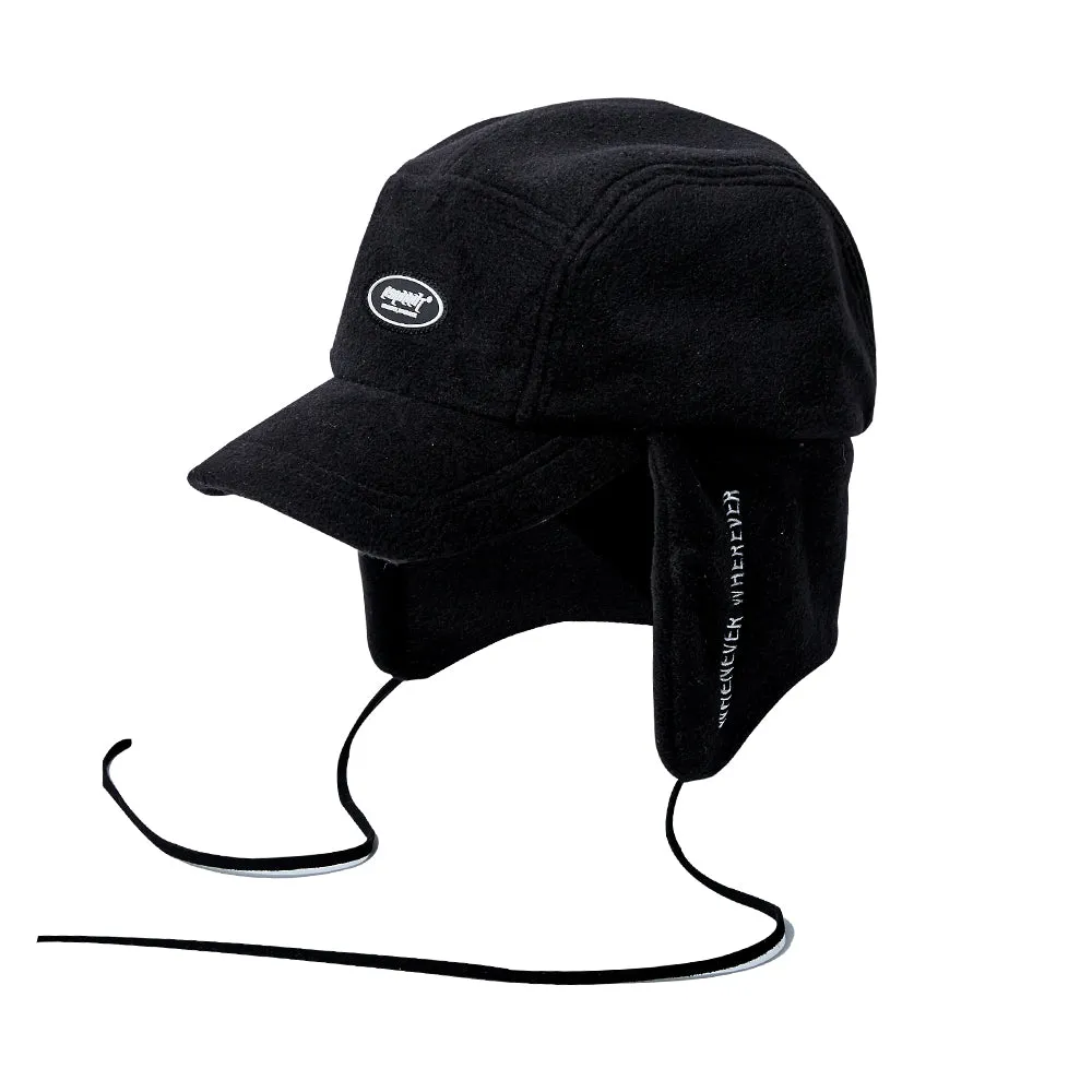 BSW FLEECE EARFLAP CAP BLACK