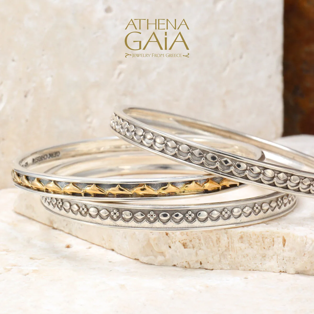 Bunting and Balls Thin Bangle Bracelet (In-Stock)