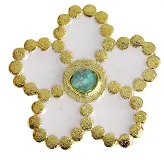 Camelia Rose Collection Colombian Raw Emerald & 24k Gold Plated Earrings