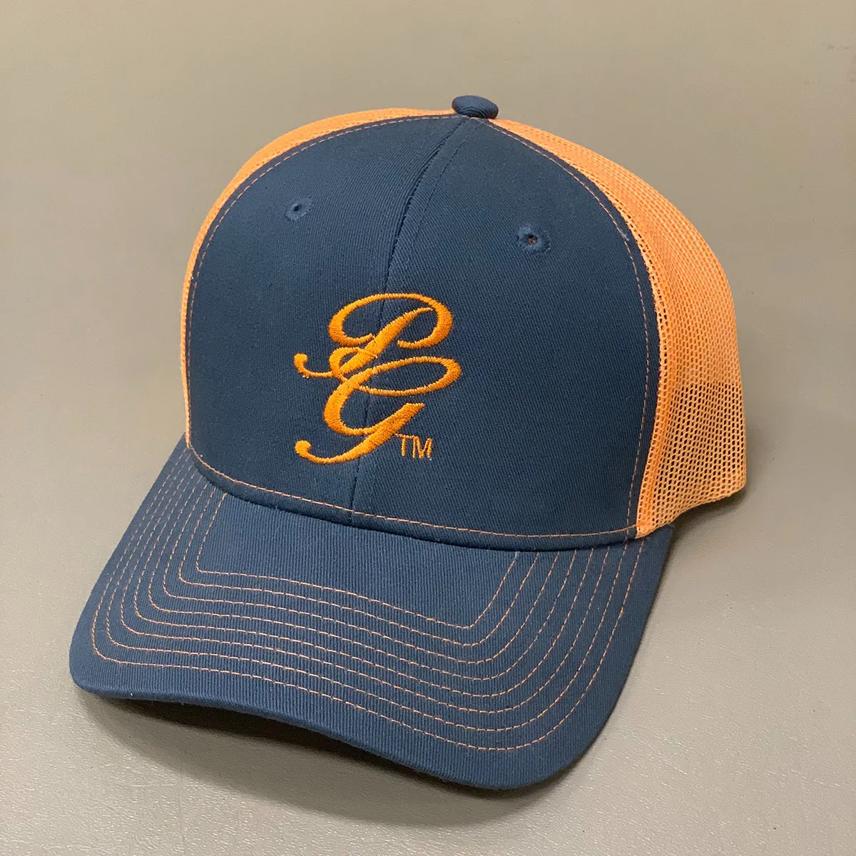 Cap-PG Initials Script - ORANGE - ALL