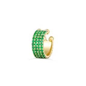 Capri Dreaming® Cici Emerald Gemstone Ear Cuff | 18K Yellow Gold