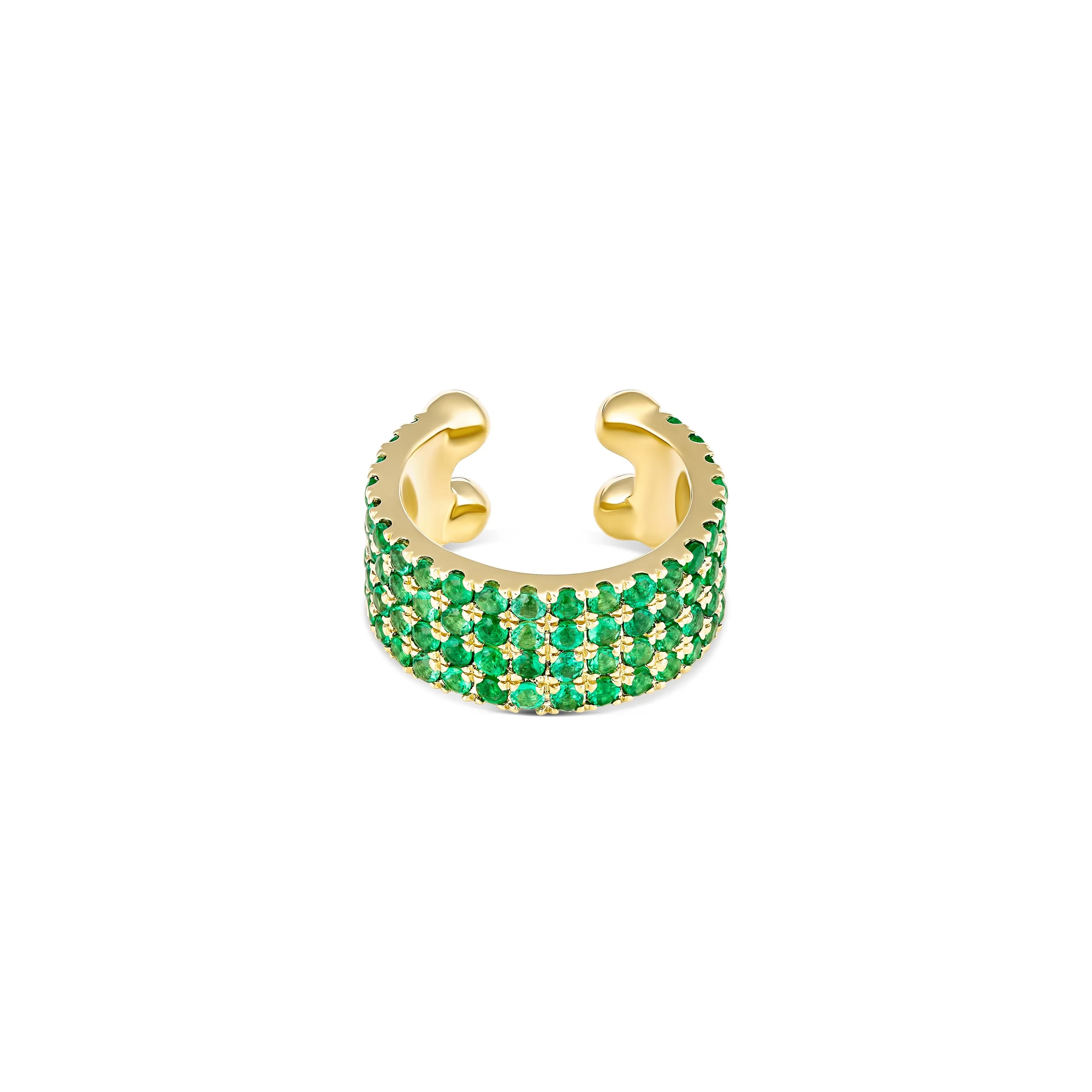 Capri Dreaming® Cici Emerald Gemstone Ear Cuff | 18K Yellow Gold