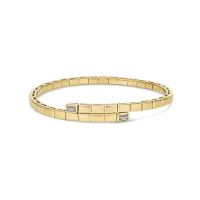 Capri Dreaming® Golden Tennis Diamond Wrap Bangle | 18K Yellow Gold