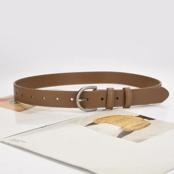 Caramel Women Genuine Leather Belt 焦糖色女士真皮皮带 KCBELT1078