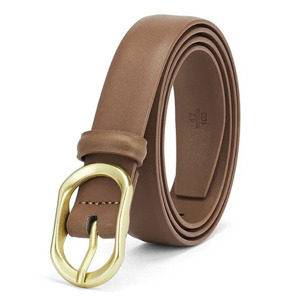 Caramel Women Genuine Leather Belt 焦糖色女士真皮皮带 KCBELT1108