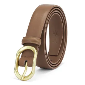 Caramel Women Genuine Leather Belt 焦糖色女士真皮皮带 KCBELT1108