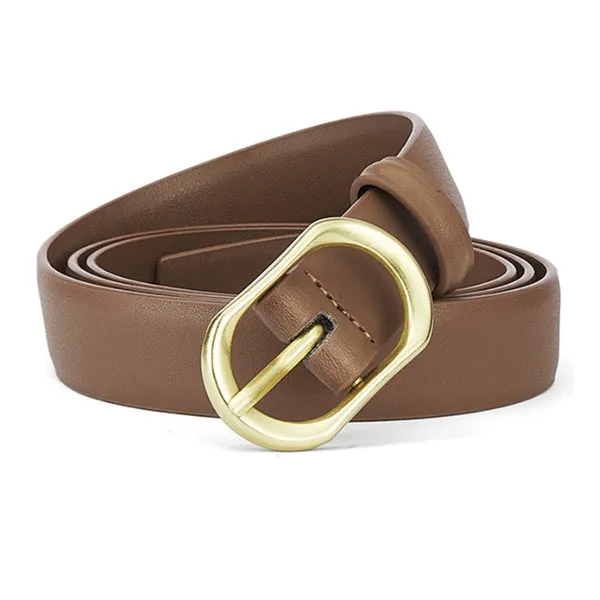 Caramel Women Genuine Leather Belt 焦糖色女士真皮皮带 KCBELT1108