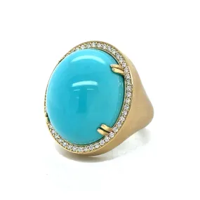 Celestial Turquoise and Diamond Ring