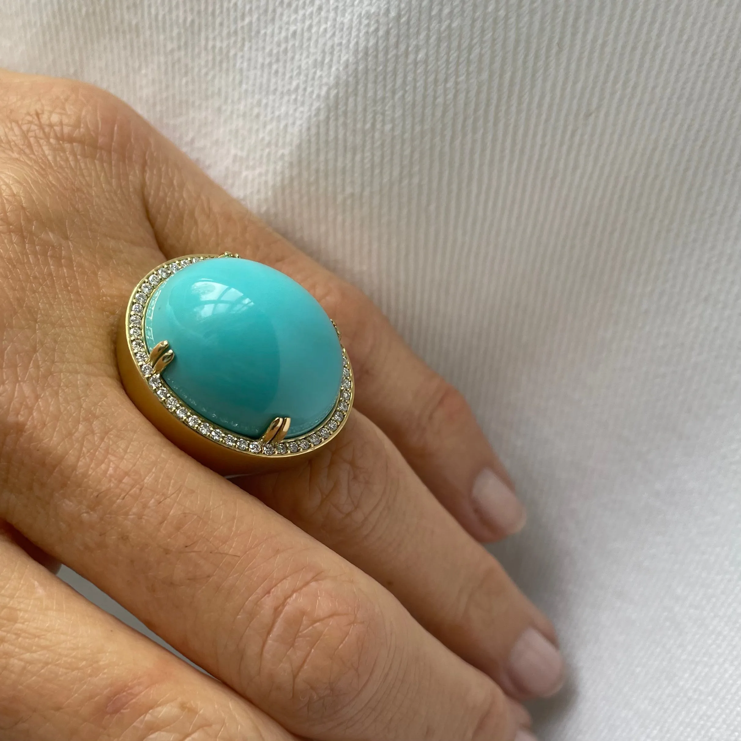 Celestial Turquoise and Diamond Ring