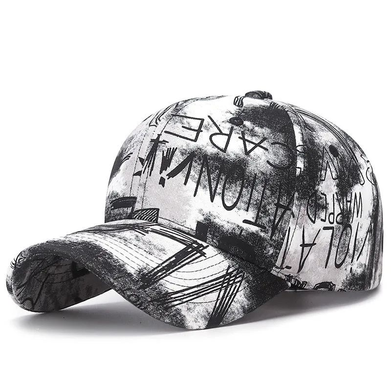 Cool Fashion Graffiti Women Men Caps Hat Female Male Sport Visors Baseball Cap Street Trend Sun Hat For Women Men
