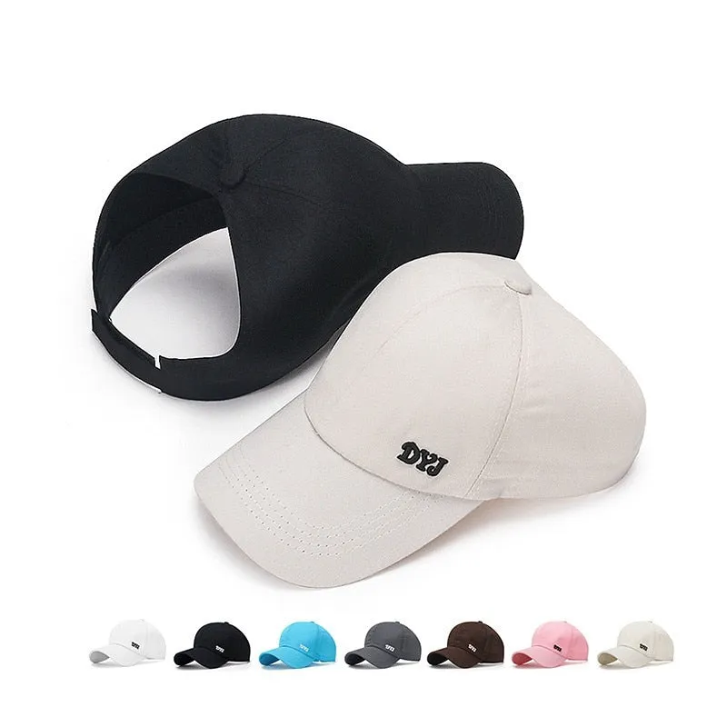 Cool Summer Women Ponytail Sun Caps Hat Female Outdoor Lady Baseball Cap For Women