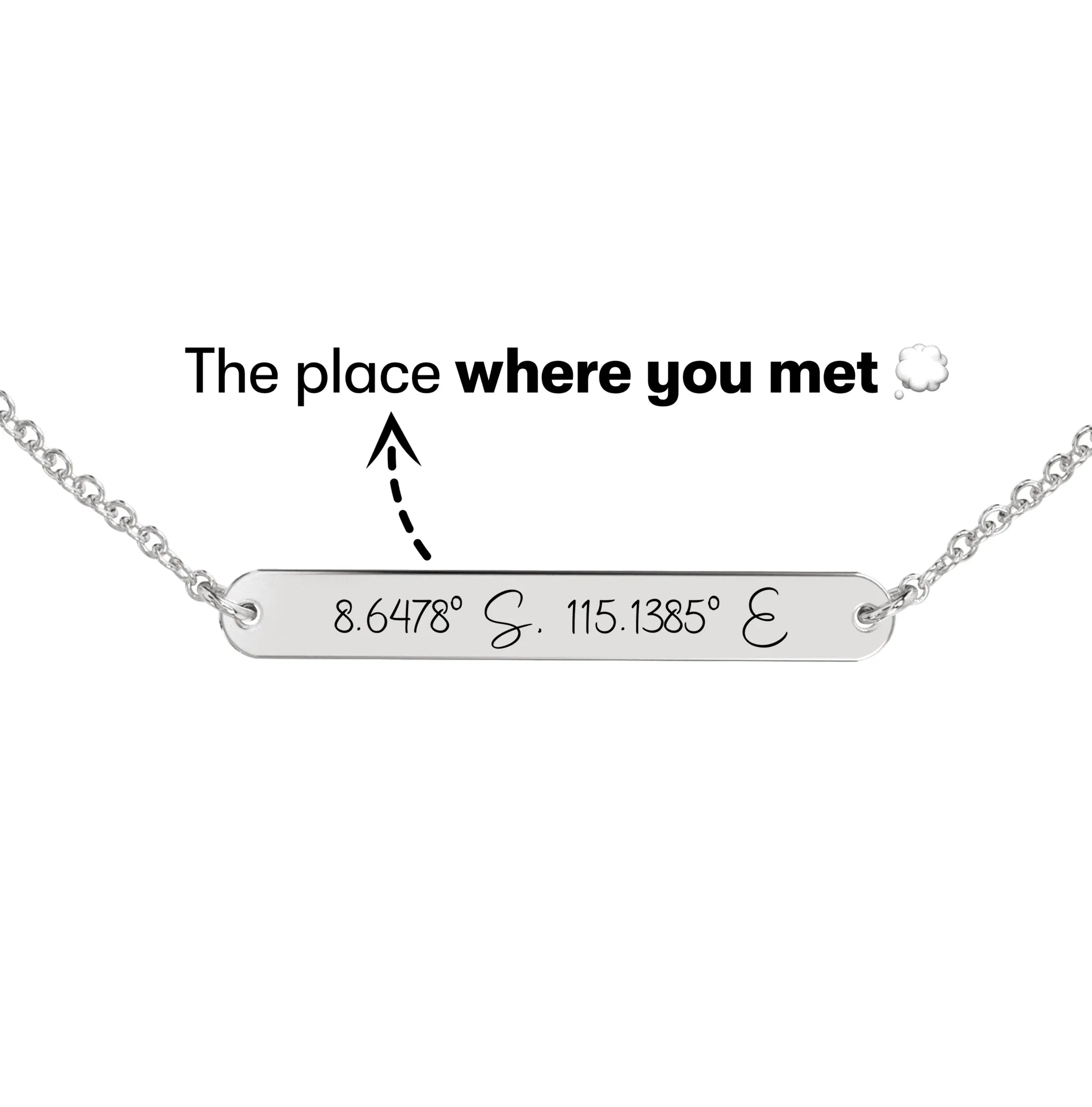 Coordinate Engraved Anklet/Bracelet