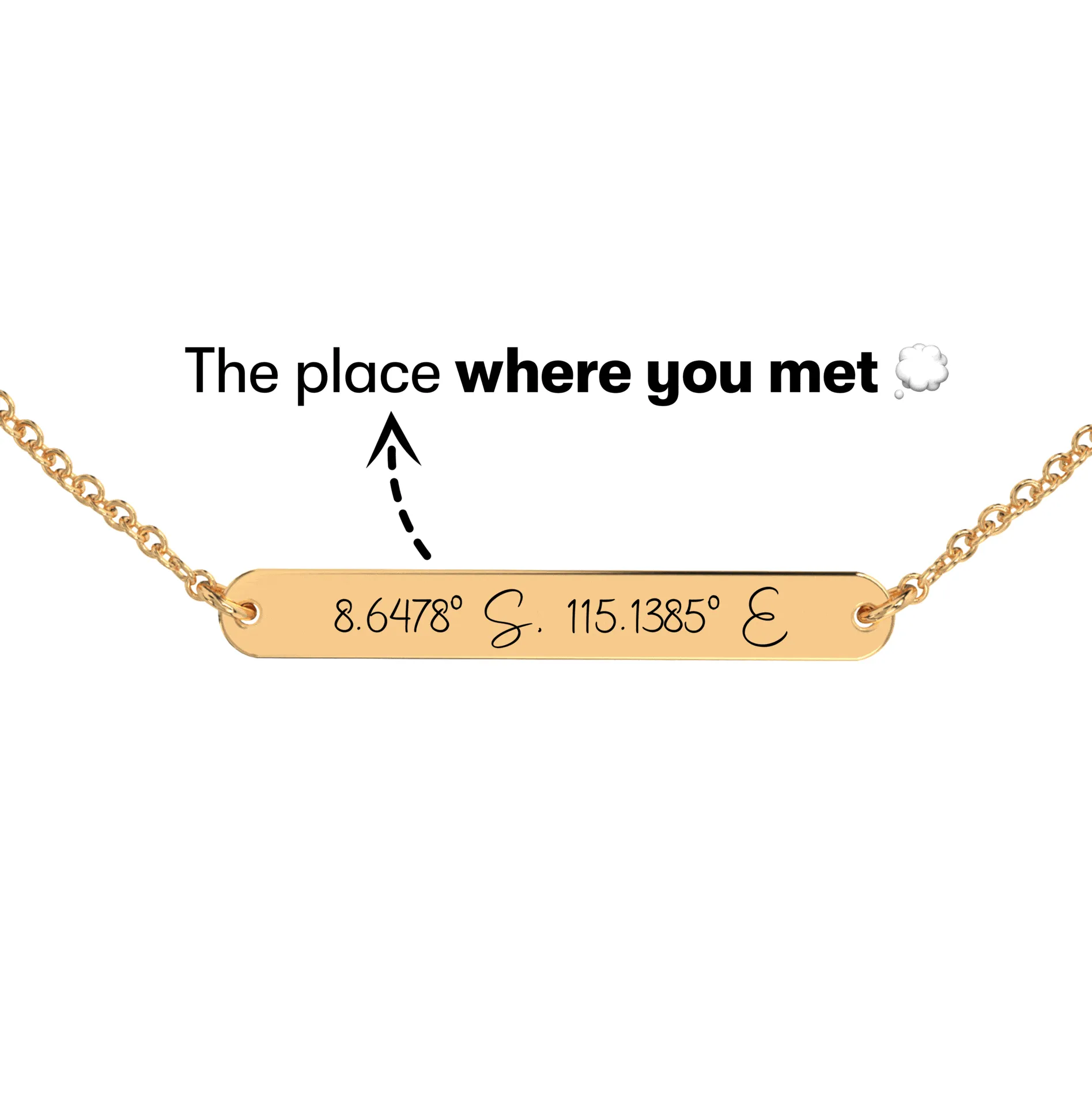 Coordinate Engraved Anklet/Bracelet