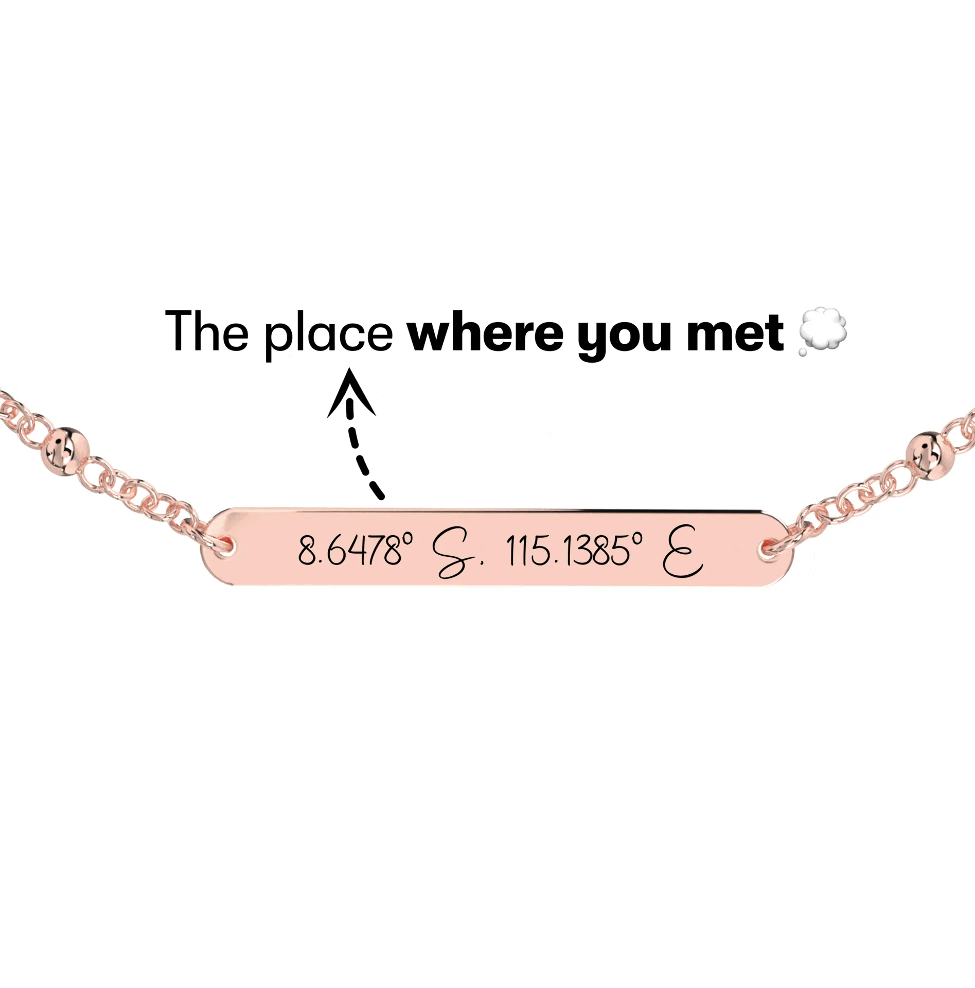Coordinate Engraved Anklet/Bracelet