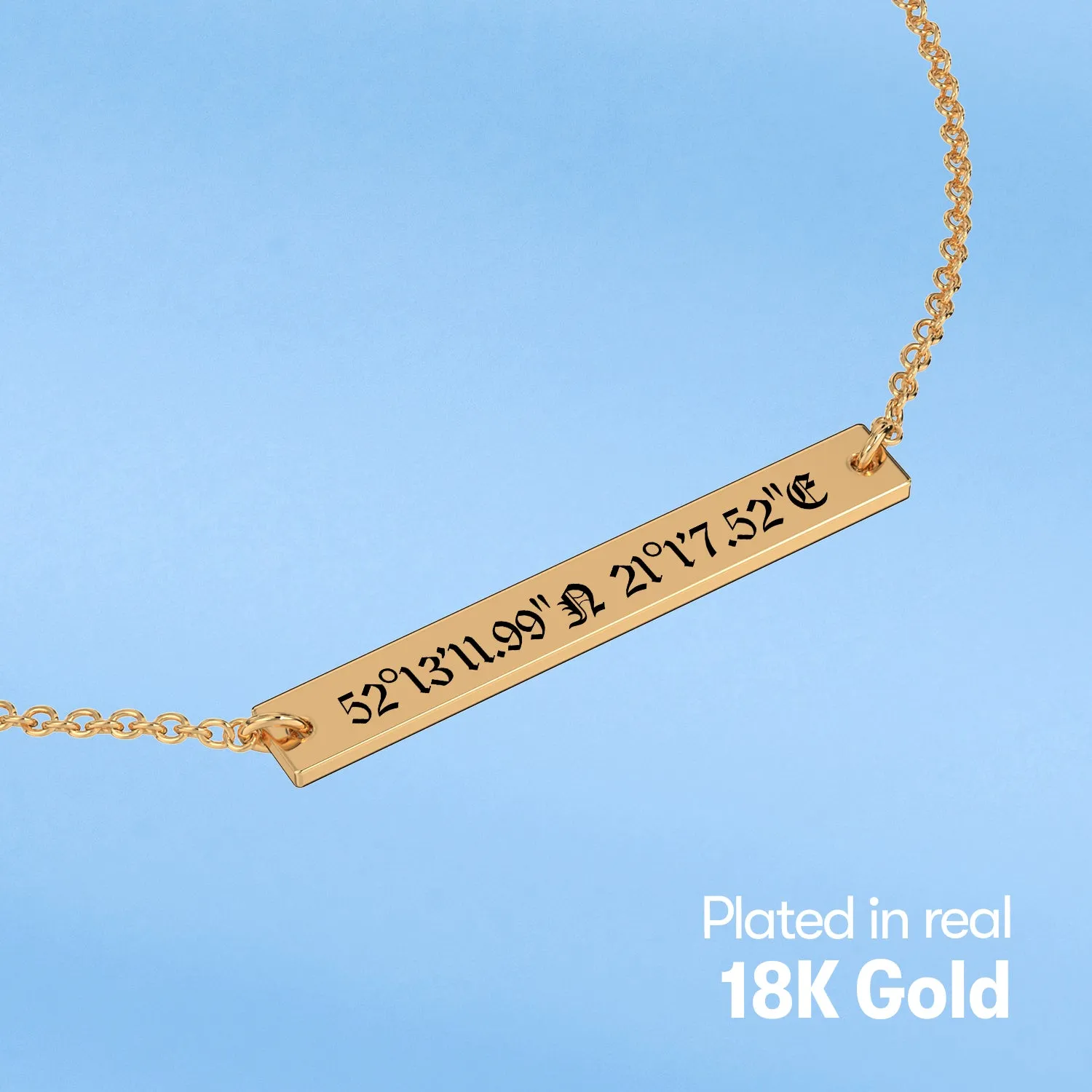 Coordinate Engraved Anklet/Bracelet