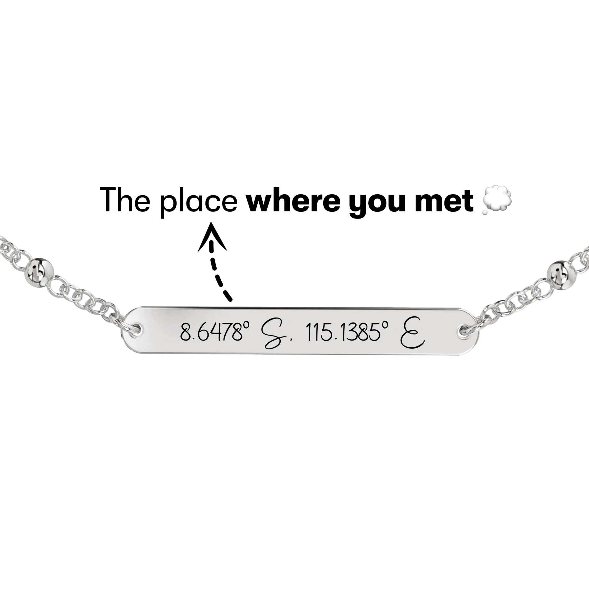 Coordinate Engraved Anklet/Bracelet
