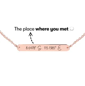 Coordinate Engraved Anklet/Bracelet