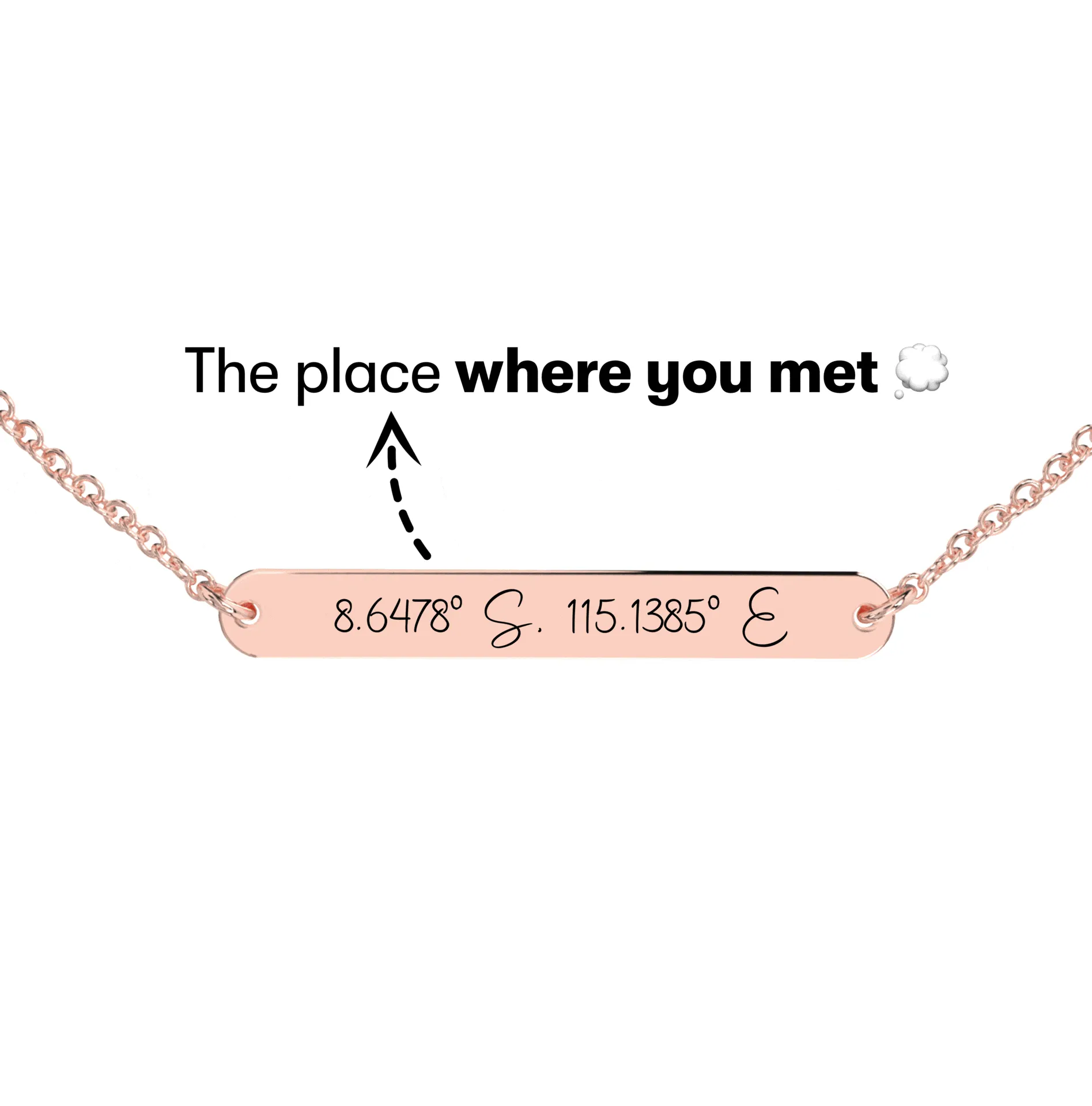 Coordinate Engraved Anklet/Bracelet