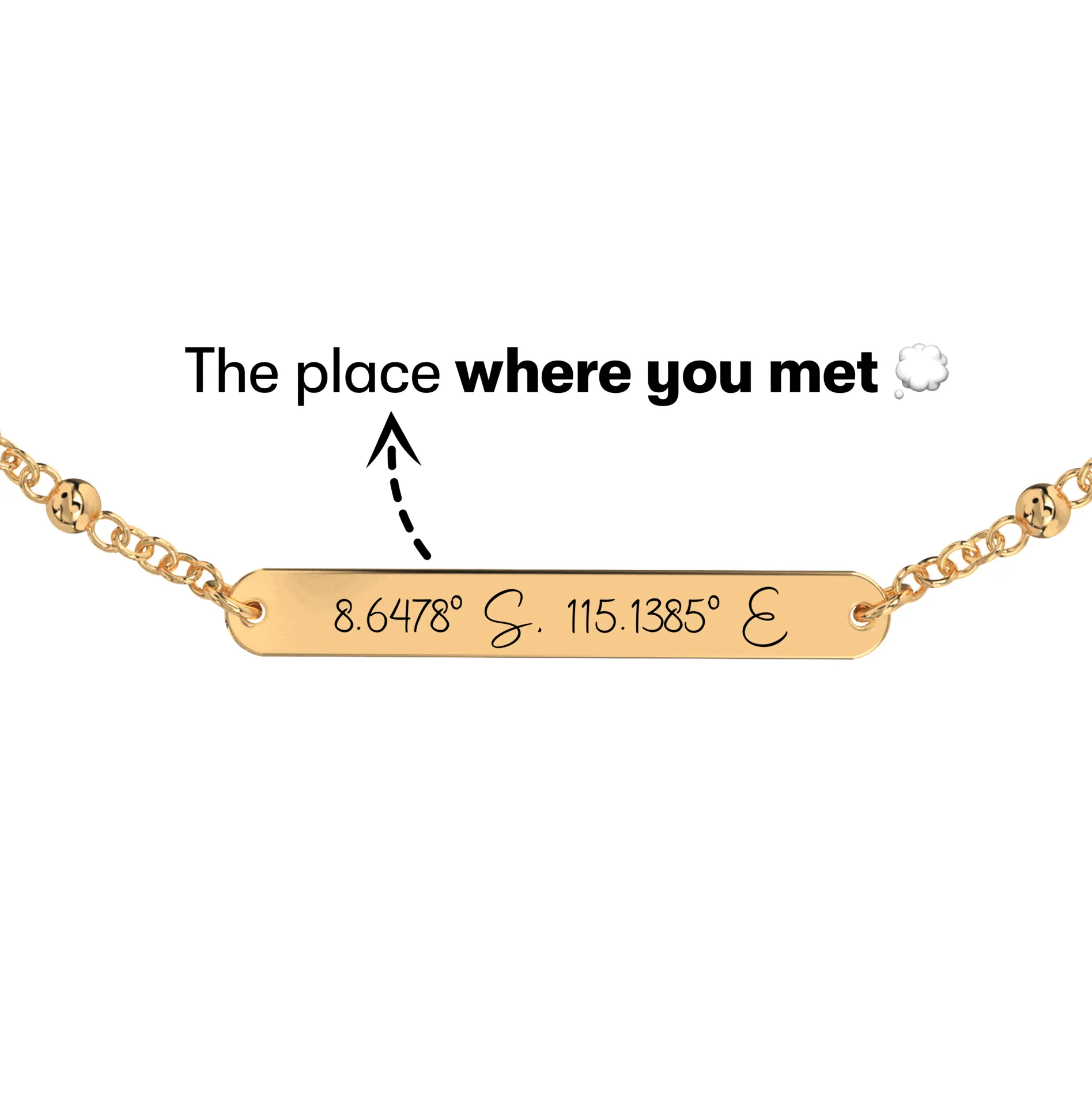 Coordinate Engraved Anklet/Bracelet