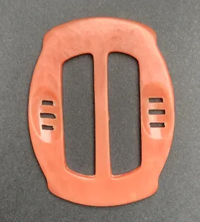 Deep Coral Pink 5.8cm Vintage Buckle