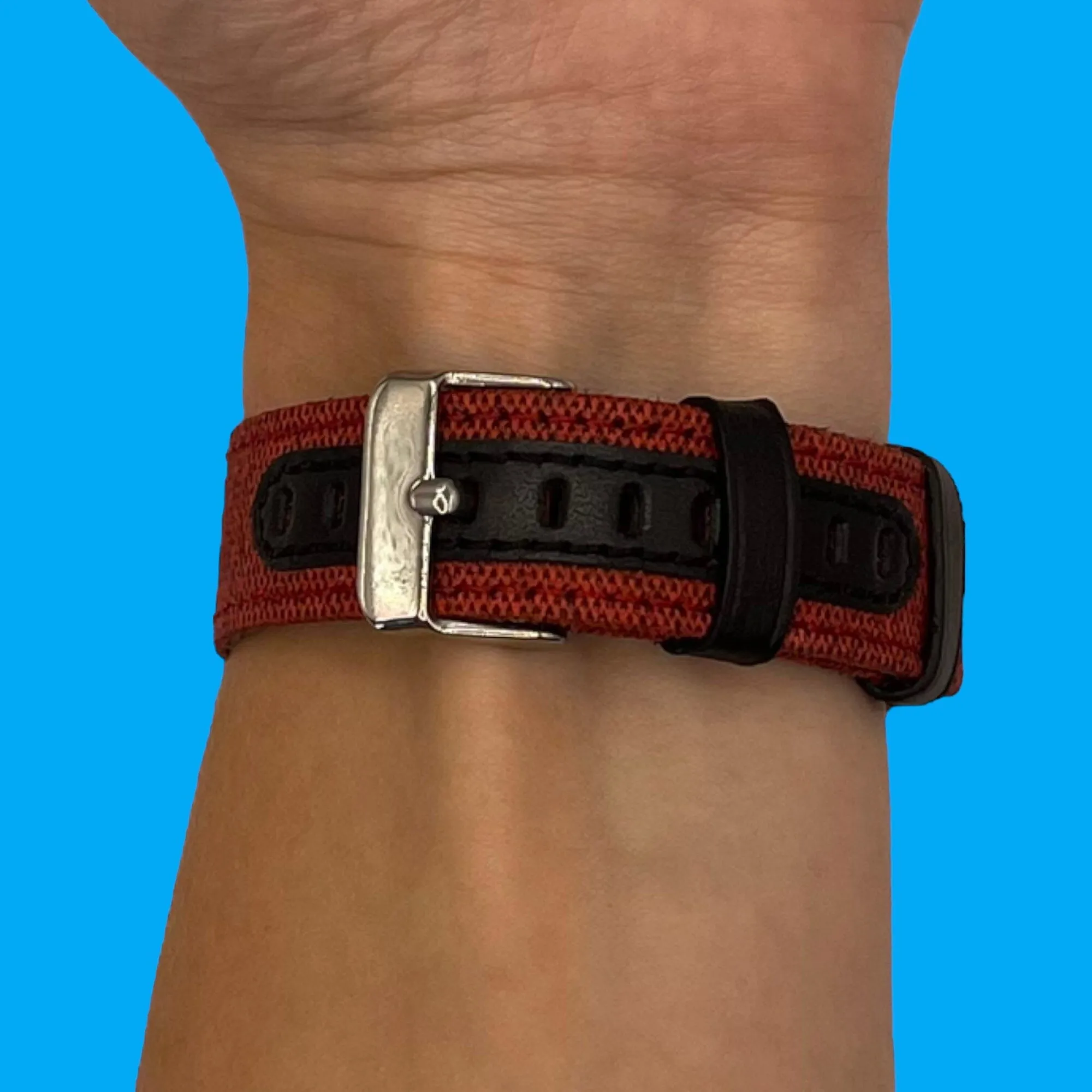 Denim & Leather Watch Straps Compatible with the Huawei Watch GT3 Pro