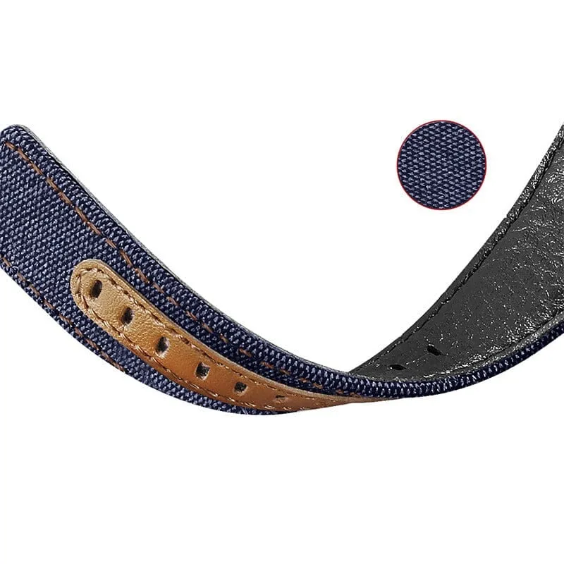 Denim & Leather Watch Straps Compatible with the Huawei Watch GT3 Pro