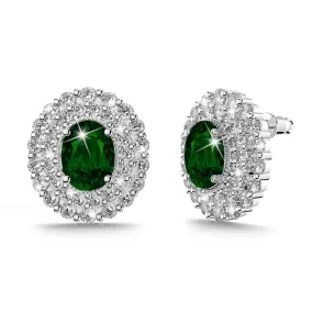Diana Bloom Earrings in Emerald