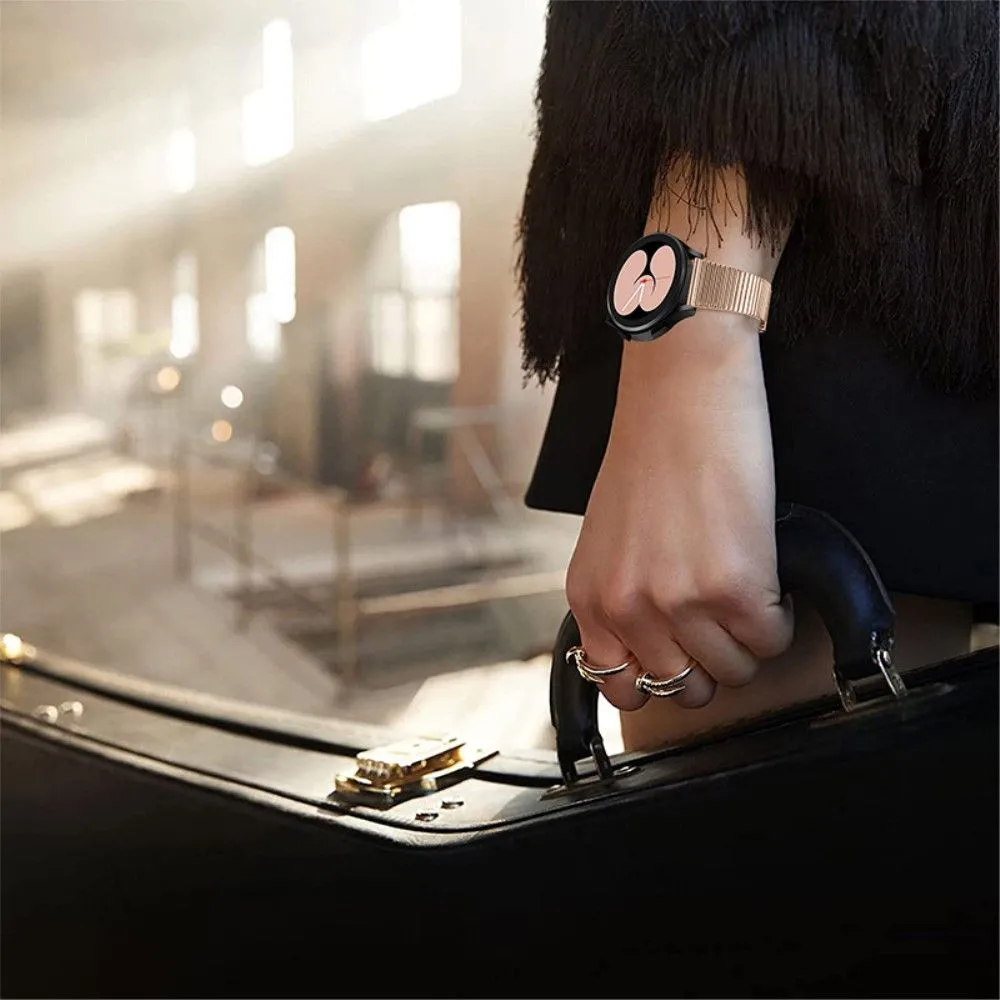 Double buckle stainless steel watch strap for Samsung Galaxy Watch - Pink Gold