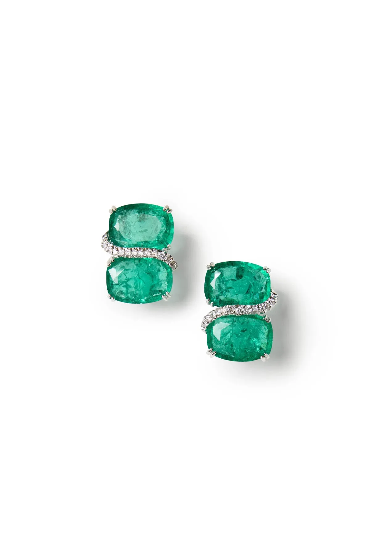 Double Gemstone Earrings