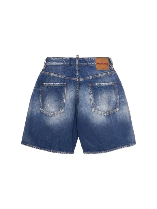 Dsquared2   Boxer fit cotton denim shorts 