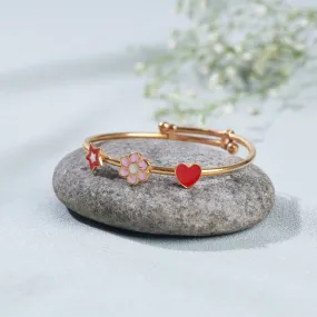 Elegante Kids Star Flower Heart Bangle