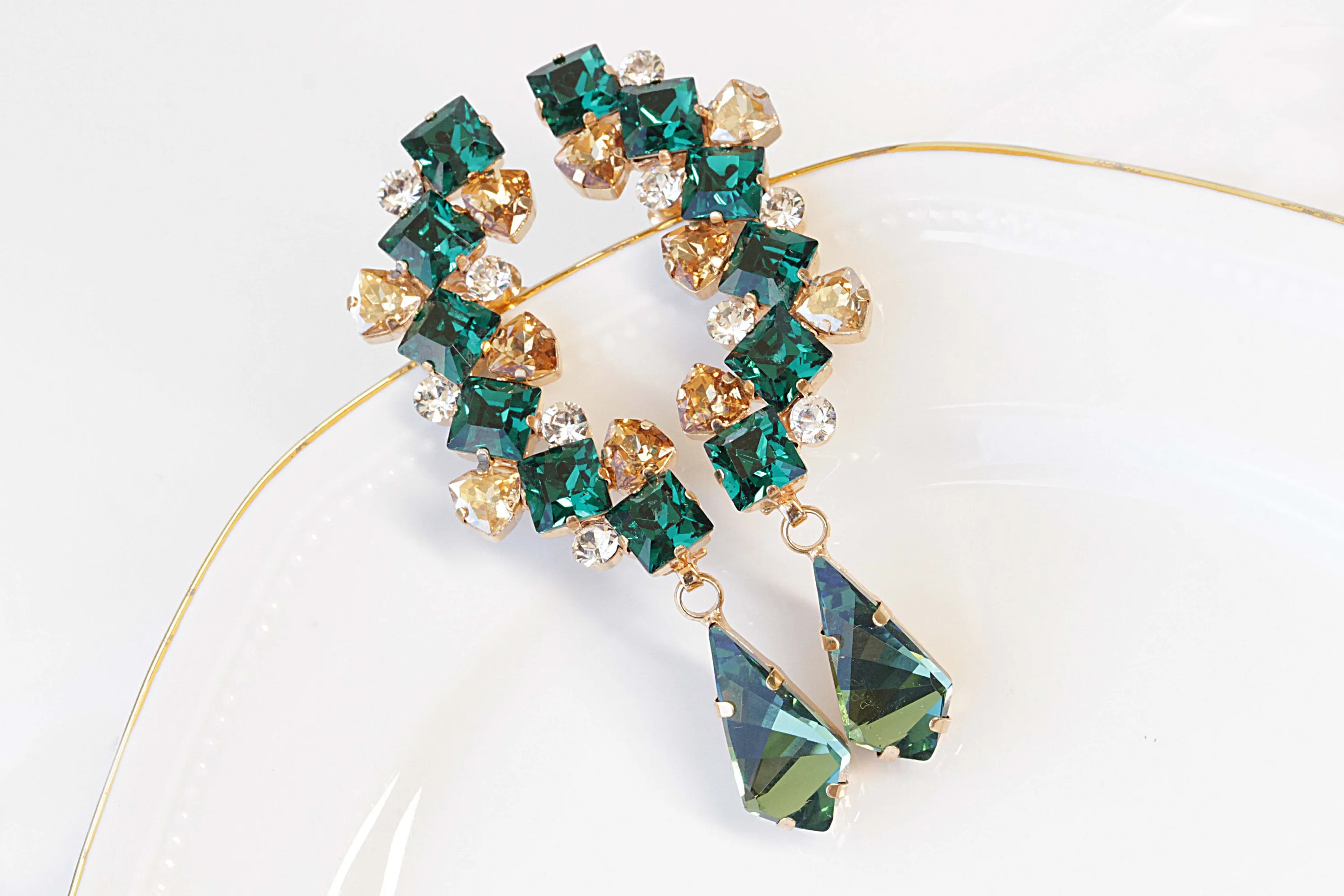 Emerald EAR CLIMBER EARRING