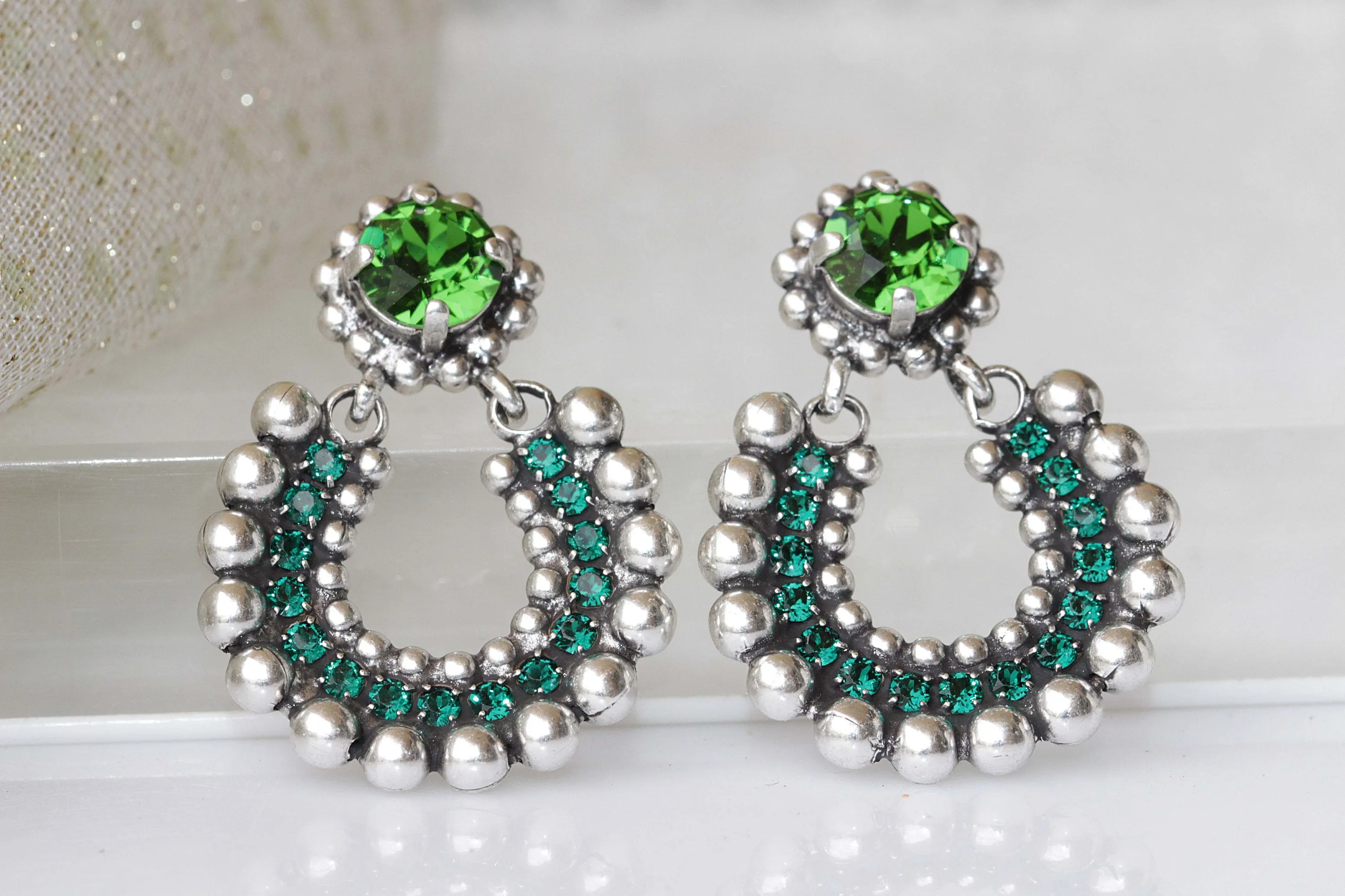 EMERALD GOLD EARRINGS
