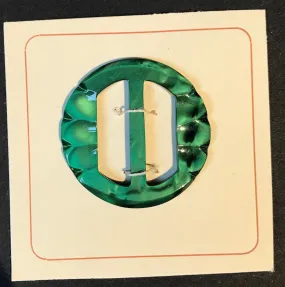 Emerald Green 1940s Round 4cm Buckle