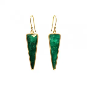 Emerald Triangle Earrings